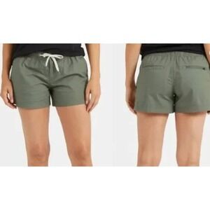 Vuori Ripstop Shorts Women Medium Olive Green VW364 Drawstring Hiking Outdoor